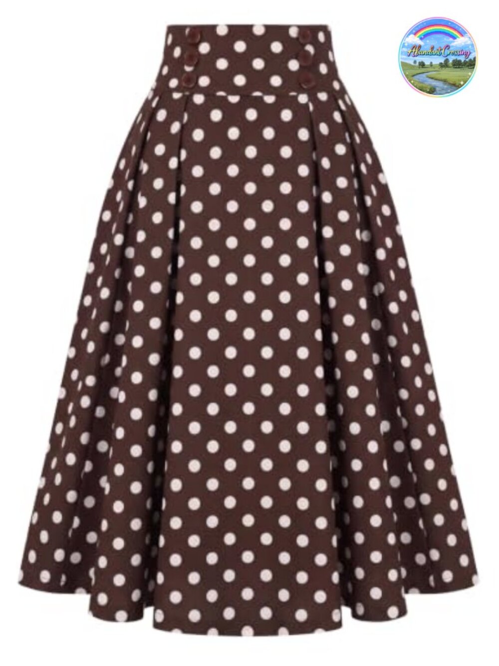 Midi Pleated A-Line Skirt High Waist Pockets Polyester Elastane